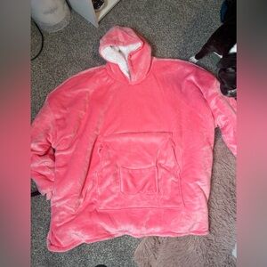 Plush Pink “Carry your pet”  Fleece Hoodie